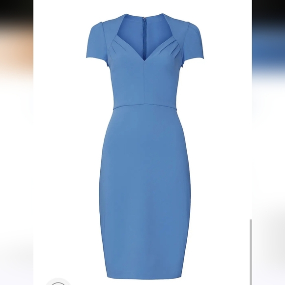 BADGLEY MISCHKA  Regatta Blue Sheath Midi Dress. Size 4 NWT - Picture 7 of 15